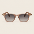 Zayd crystal taupe wood sunglasses, front view