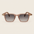 Zayd crystal taupe wood sunglasses, front view
