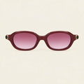 Jouri burgundy oval sunglasses – front view